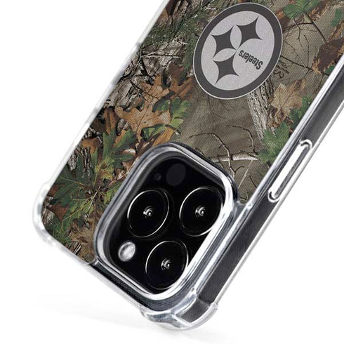 NFL Pittsburgh Steelers Realtree Xtra Green Camo iPhone 16 Pro MagSafe Case