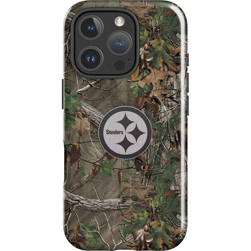 NFL Pittsburgh Steelers Realtree Xtra Green Camo iPhone 16 Pro Magsafe Impact Case