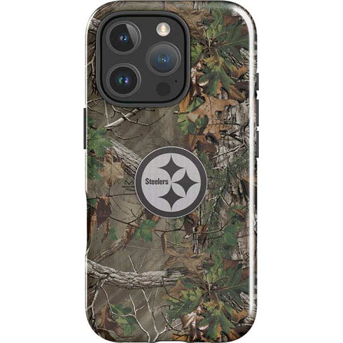 NFL Pittsburgh Steelers Realtree Xtra Green Camo iPhone 16 Pro Max Impact Case
