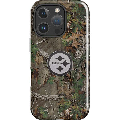 NFL Pittsburgh Steelers Realtree Xtra Green Camo iPhone 16 Pro Max Magsafe Impact Case