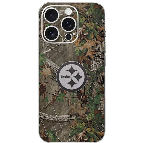 NFL Pittsburgh Steelers Realtree Xtra Green Camo iPhone 16 Pro Skin