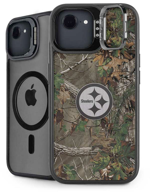NFL Pittsburgh Steelers Realtree Xtra Green Camo iPhone 16e Kickstand Case