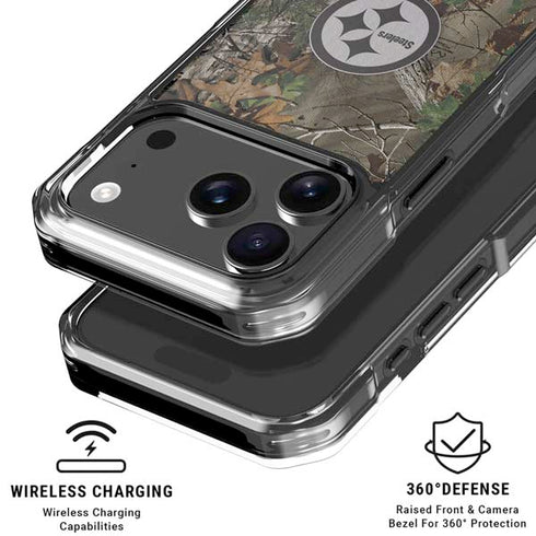 NFL Pittsburgh Steelers Realtree Xtra Green Camo iPhone 18 Pro Clear Case