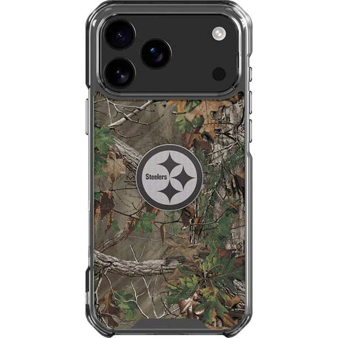 NFL Pittsburgh Steelers Realtree Xtra Green Camo iPhone 18 Pro Max Clear Case
