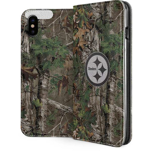 NFL Pittsburgh Steelers Realtree Xtra Green Camo iPhone 8 Folio Case
