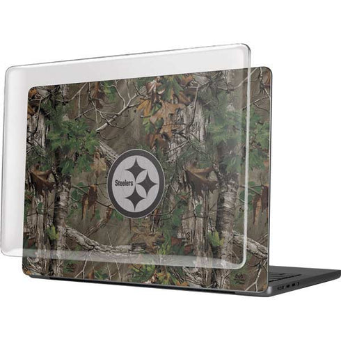 NFL Pittsburgh Steelers Realtree Xtra Green Camo MacBook Pro 14in (2021-24) Case plus Skin
