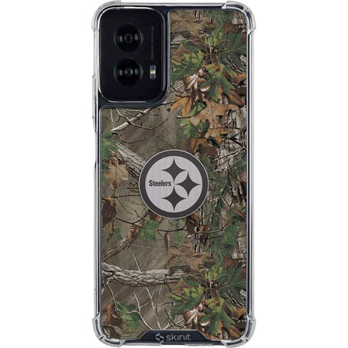 NFL Pittsburgh Steelers Realtree Xtra Green Camo Moto G Power 5G (2024) Clear Case