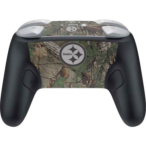 NFL Pittsburgh Steelers Realtree Xtra Green Camo Nintendo Switch 2 (2025) Pro Controller Skin