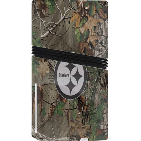 NFL Pittsburgh Steelers Realtree Xtra Green Camo PS5 Pro Disk Bundle Skin