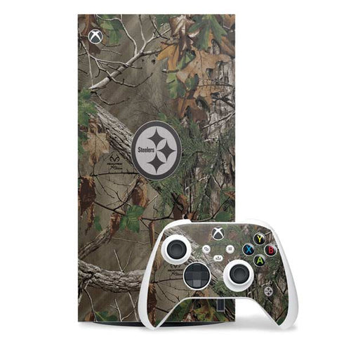 NFL Pittsburgh Steelers Realtree Xtra Green Camo Xbox Series X Skins