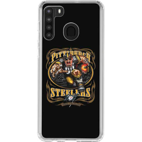 Liquid Blue NFL Pittsburgh Steelers Running Back Galaxy A21 Clear Case