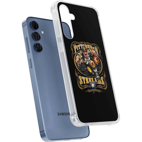 Liquid Blue NFL Pittsburgh Steelers Running Back Galaxy A55 5G Clear Case