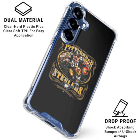 Liquid Blue NFL Pittsburgh Steelers Running Back Galaxy S25 Plus Clear Case