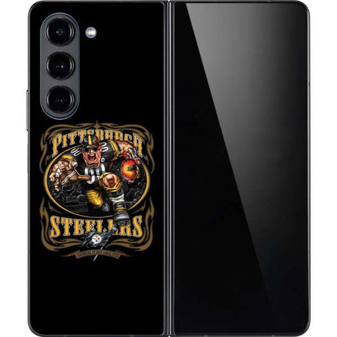 Liquid Blue NFL Pittsburgh Steelers Running Back Galaxy Z Fold5 5G Skin