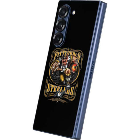 Liquid Blue NFL Pittsburgh Steelers Running Back Galaxy Z Fold6 Skin