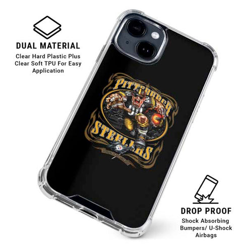 Liquid Blue NFL Pittsburgh Steelers Running Back iPhone 15 Clear Case