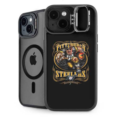 Liquid Blue NFL Pittsburgh Steelers Running Back iPhone 15 Plus Kickstand Case