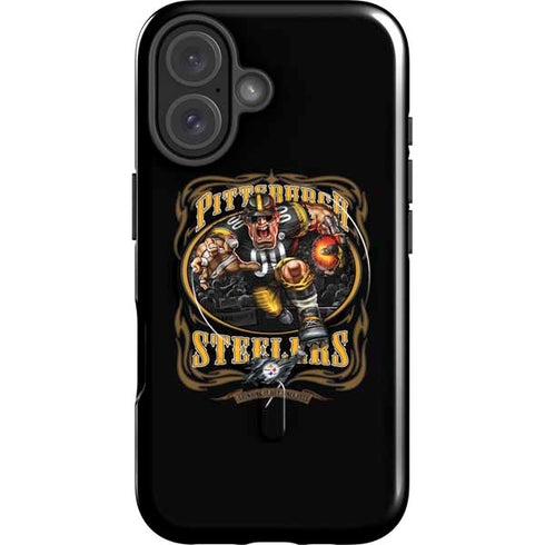 Liquid Blue NFL Pittsburgh Steelers Running Back iPhone 16 Magsafe Impact Case
