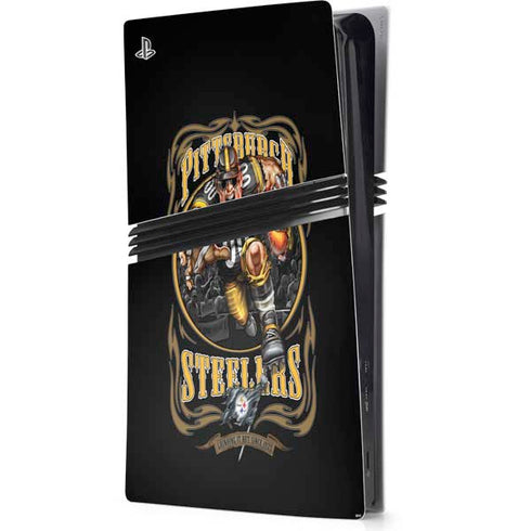 Liquid Blue NFL Pittsburgh Steelers Running Back PS5 Pro Console Skin