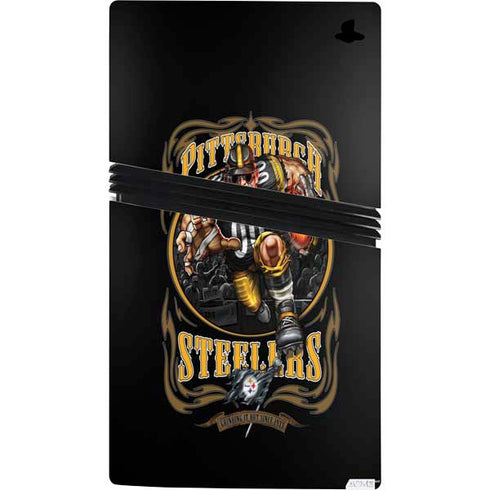 Liquid Blue NFL Pittsburgh Steelers Running Back PS5 Pro Console Skin