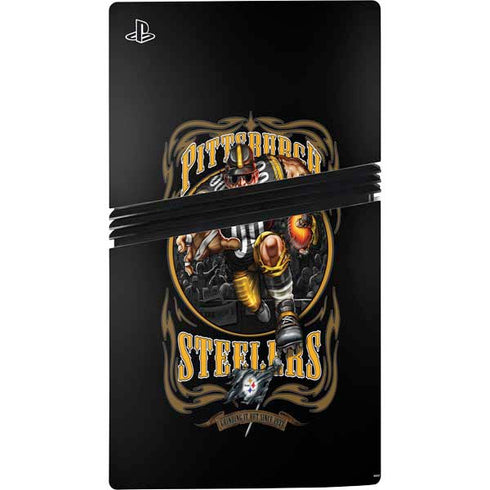 Liquid Blue NFL Pittsburgh Steelers Running Back PS5 Pro Disk Bundle Skin