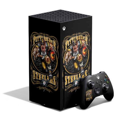 Liquid Blue NFL Pittsburgh Steelers Running Back Xbox Series X Bundle Skin