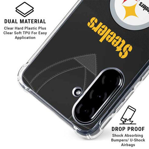 NFL Pittsburgh Steelers Team Jersey Galaxy A36 5G Clear Case