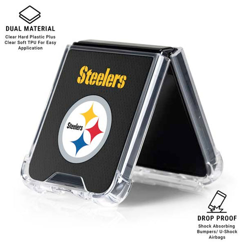 NFL Pittsburgh Steelers Team Jersey Galaxy Z Flip6 Clear Case