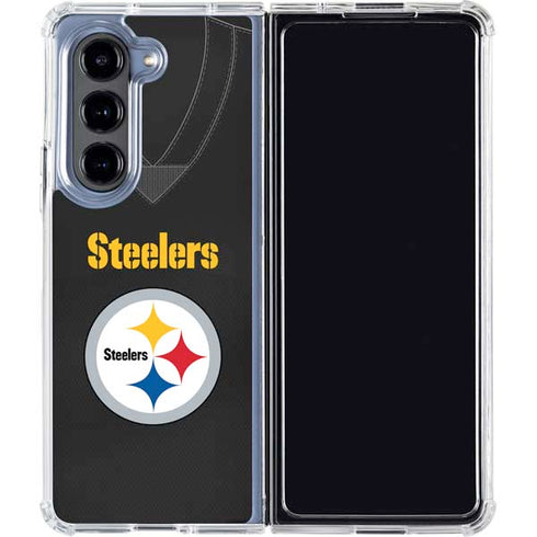 NFL Pittsburgh Steelers Team Jersey Galaxy Z Fold5 5G Clear Case