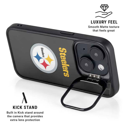 NFL Pittsburgh Steelers Team Jersey iPhone 15 Plus Kickstand Case