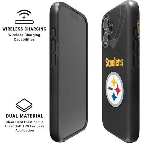 NFL Pittsburgh Steelers Team Jersey iPhone 16 Plus Magsafe Impact Case