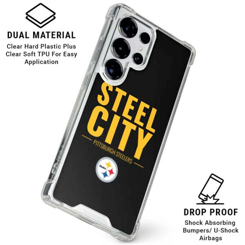 NFL Pittsburgh Steelers Team Motto Galaxy S25 Ultra Clear Case