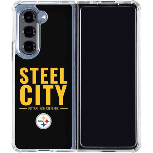 NFL Pittsburgh Steelers Team Motto Galaxy Z Fold5 5G Clear Case