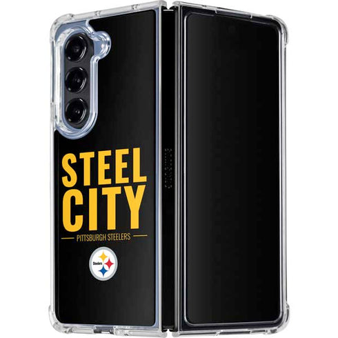 NFL Pittsburgh Steelers Team Motto Galaxy Z Fold5 5G Clear Case