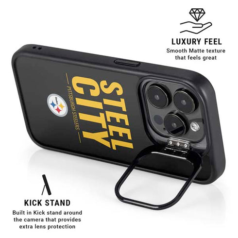 NFL Pittsburgh Steelers Team Motto iPhone 14 Pro Max Kickstand Case