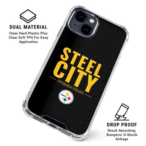 NFL Pittsburgh Steelers Team Motto iPhone 15 Clear Case