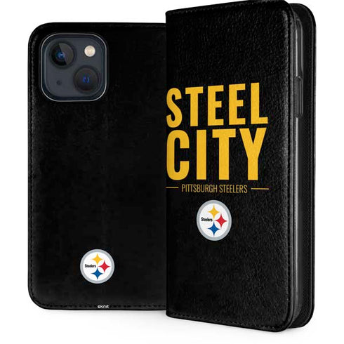 NFL Pittsburgh Steelers Team Motto iPhone 15 Plus Folio Case