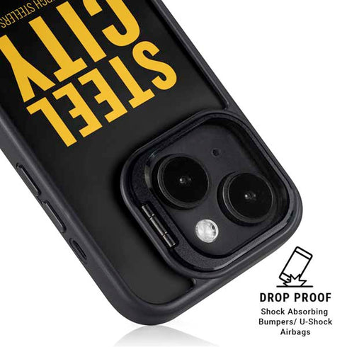 NFL Pittsburgh Steelers Team Motto iPhone 15 Plus Kickstand Case