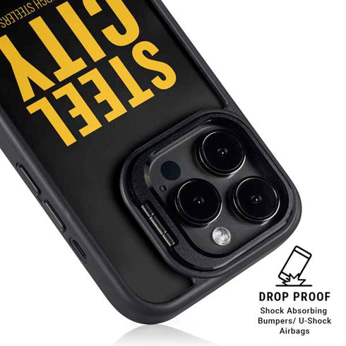 NFL Pittsburgh Steelers Team Motto iPhone 16 Pro Max Kickstand Case