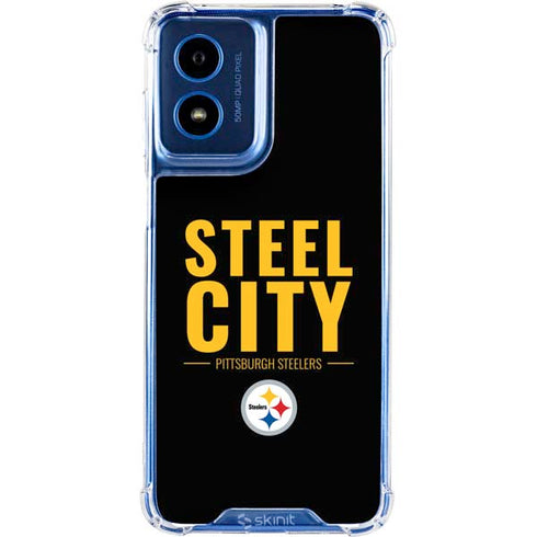 NFL Pittsburgh Steelers Team Motto Moto G 5G (2024) Clear Case