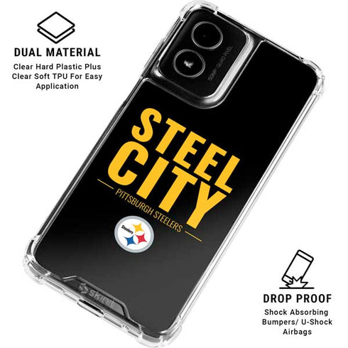 NFL Pittsburgh Steelers Team Motto Moto G Power 5G (2024) Clear Case