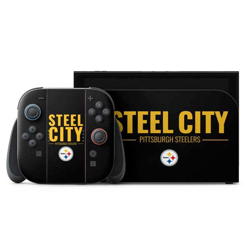 NFL Pittsburgh Steelers Team Motto Nintendo Switch 2 (2025) with Joy-Con Skin