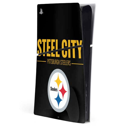 NFL Pittsburgh Steelers Team Motto PS5 Slim Digital Edition Console Skin