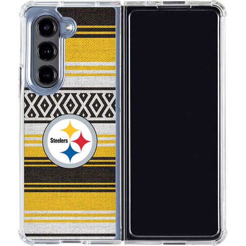 NFL Pittsburgh Steelers Trailblazer Galaxy Z Fold5 5G Clear Case