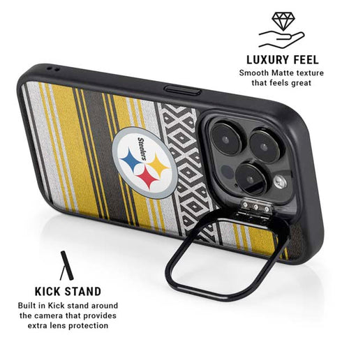 NFL Pittsburgh Steelers Trailblazer iPhone 15 Pro Max Kickstand Case