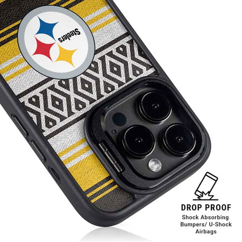 NFL Pittsburgh Steelers Trailblazer iPhone 15 Pro Max Kickstand Case