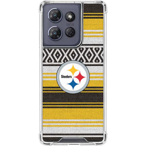 NFL Pittsburgh Steelers Trailblazer Moto G 5G (2025) Clear Case