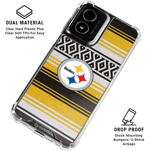 NFL Pittsburgh Steelers Trailblazer Moto G Power 5G (2024) Clear Case