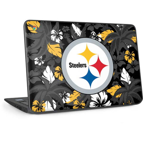 NFL Pittsburgh Steelers Tropical Print HP Chromebook Skin