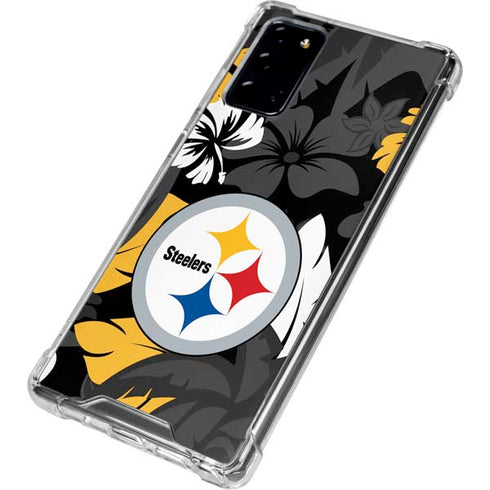 NFL Pittsburgh Steelers Tropical Print Galaxy Note20 5G Clear Case